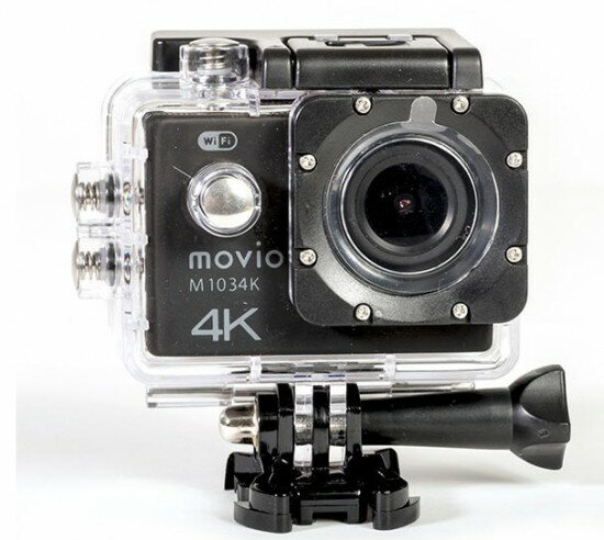 アクションカメラ NAGAOKA ナガオカ movio モヴィオ WiFi機能搭載 高画質4K Ultra HD アクションカメラ 撮影データをWiFiで転送できる M1034K