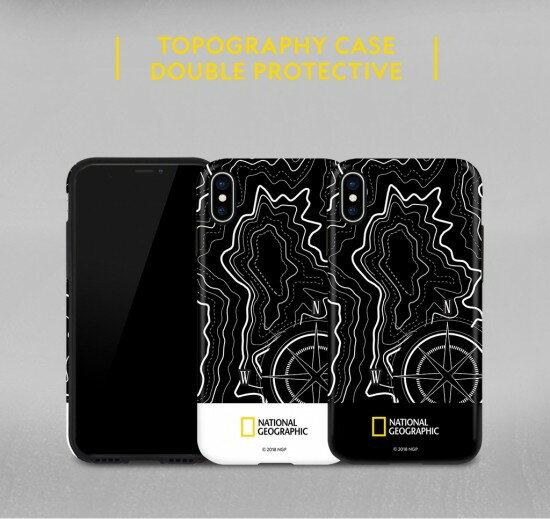 Rakuten - ＜National Geographic 公式ライセンス商品＞【iPhone X/XS 5.8インチ】 Topography Case Double Protective トポグラフィー 地形柄 NG12972iX NG12973iX
