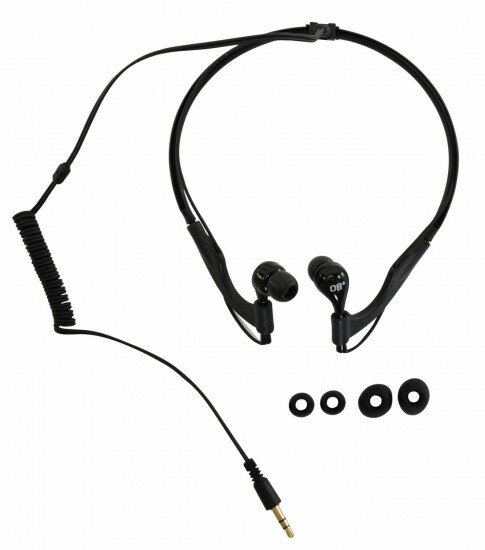Rakuten - ＜国内正規品＞OVER BOARD (オーバーボード) 防滴/防塵プロスポーツヘッドフォン ブラック OB1063BLK