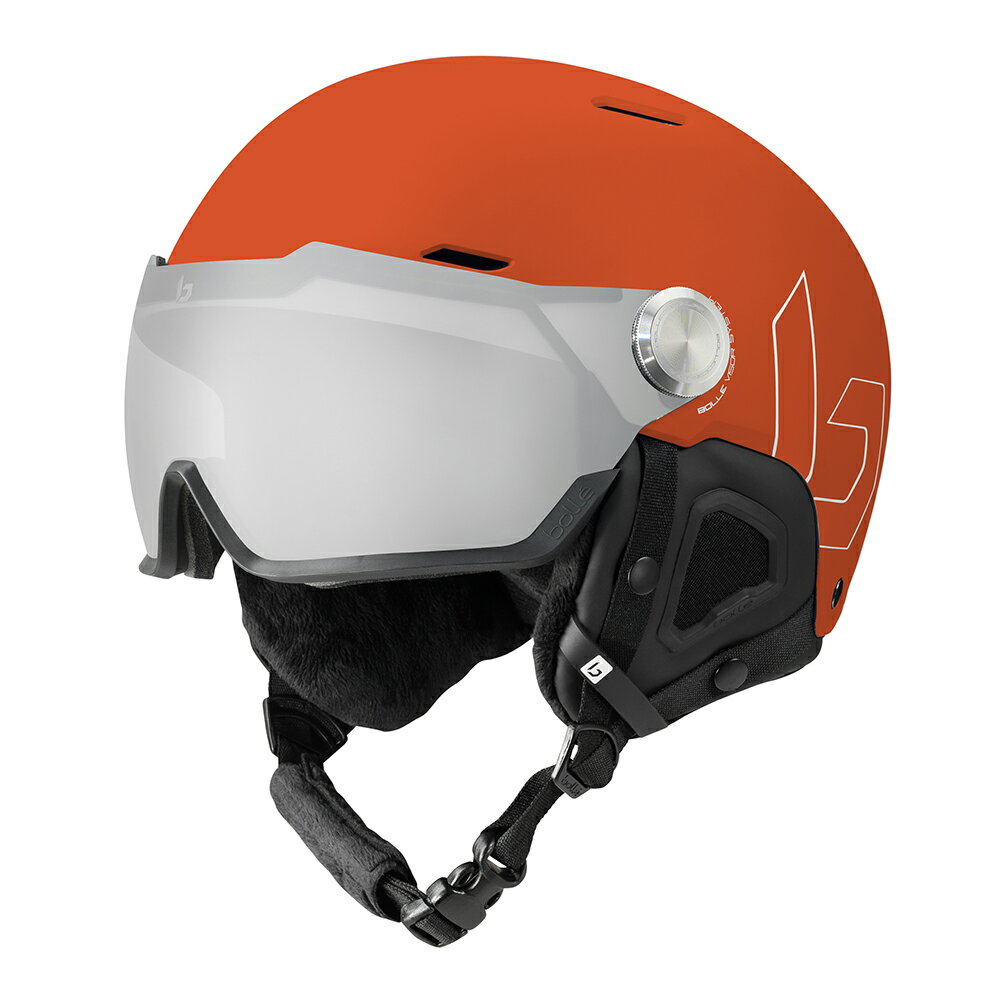 送料無料 bolle (ボレー) ヘルメット MIGHT VISOR PREMIUM MIPS 20-21 マイトバイザー プレミアム ミップス／マットブリックレッド 32109-32110