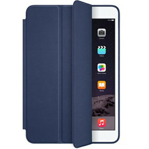 【即納】【365日毎日出荷】【アウトレット】Apple 純正 iPad mini 3/iPad mini 2/iPad mini(第1世代)用 Smart Case ミッドナイト ブルー レザー/マイクロファイバー MGMW2FE/A