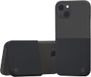 campino カンピーノ iPhone 13用 OLE stand II オレスタンド2 バイカラーが映えるスタンド機能耐衝撃ケース チャコールグレイ×ランプブラック レンズ・画面保護 CP-I005-CBSD/RB