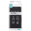 ELECOM iPhone 12 mini用レザーケース ブラック UltraSlim 磁石 手帳型 ワイヤレス充電 Qi充電対応 PM-A20APLFUBK