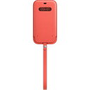 アップル Apple 純正 iPhone 12 Pro Max用 レザースリーブ ピンクシトラス Leather Sleeve Pink Citrus MHYF3FE/A