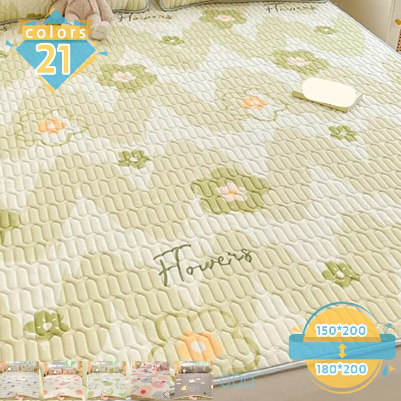Pads - 敷きパッド クール 冷感 夏用 さらさら 洗える ベッドパッド 夏 マットレスパッド シングル セミダブル ダブル クイーン 北欧風 敷パッド 2点/3点セット ベッドカバー オシャレ 通気性 吸汗 速乾性 洗い替え 来客用 新生活 mssk-online