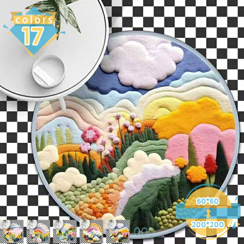 500円OFFクーポン ラグ 円形 洗えるラグ おしゃれ ラグマット カーペット 丸 柔らかい 無地 ラグ 滑り止め付き 掃除易い 耐摩耗性 ホール/リビング/ベッドルーム オールシーズン 丸いラグ ラグ カーペット mssk-online