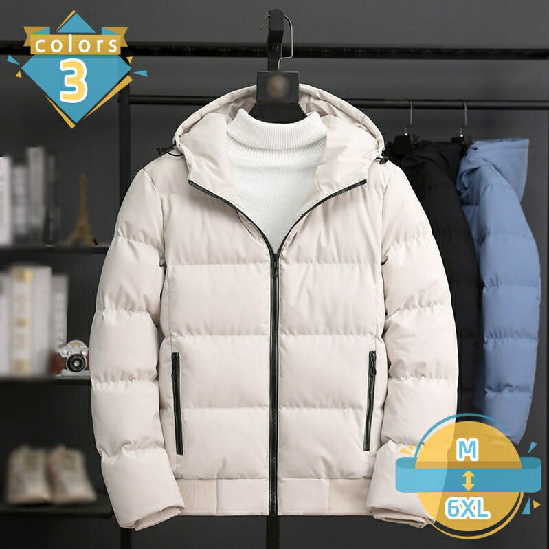 500円OFFクーポン アウター メンズ 冬服 中綿入り ダウンジャケット 暖かい ハイネ...