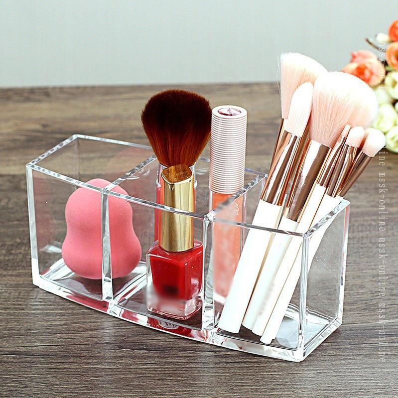 1000円OFFクーポン 小物収納ボックス 卓上収納 整理 コスメボックス 大容量メイクボックス コスメ収納 整理簡単 小物入れ 防水防塵 浴室 洗面所収納 シンプル 付帯メイクブラシケース 口紅スキンケア製品の保管 多機能化粧品ケース メイクBOX mssk-online - 3