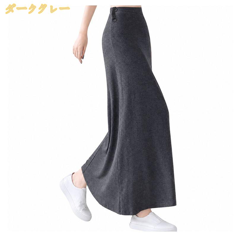 マタニティスカート ロング 妊婦 服 産前産後 楽ちん スウェット スカート マキシ...