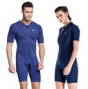 ウエットスーツ メンズ レディース 水着 スプリング ダイビングスーツ ショーティー 2mm 半袖 スイムウエア マリンスポーツ