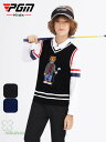 【すぐ使える超お得クーポン4%&5%&6%】ゴルフベスト KIDS キッズ GOLF ウールセーター ゴルフウェア 防寒 保温 秋冬 ニットセーター スポーツウ...
