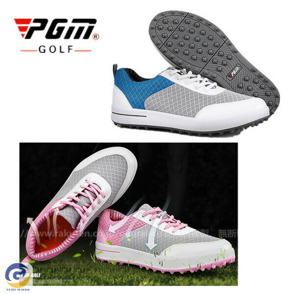 ゴルフ ゴルフシューズ ソフトスパイク レディース スパイクシューズスニーカー　メッシュ春夏 靴 通気..