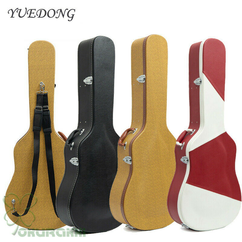 ギターケース ハードケース 木製 ギグバッグ アコギケース アコースティックギターケース41インチ クッション付き 2WAY リュック型 手提げ