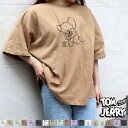 【送料無料】トムとジェリー レディース メンズ Tシャツ 半袖 ビッグ BIG グッズ クルーネック プリント トムジェリ カジュアル M L XL 「T21-...