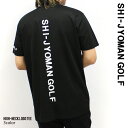 【送料無料】ゴルフウェア メンズ Tシャツ 半袖 ゴルフ ハイネック カノコ 鹿子 ロゴ バックプリント スポーツウェア SHI-JYOMAN GOLF M L...