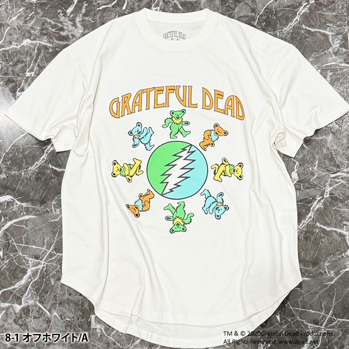 【送料無料】GRATEFULDEAD オーバーサイズTシャツ メンズ 半袖 ティーシャツ キャラクター グレイトフルデッド クルーネック バックプリント ゆるシルエット ビッグシルエット 大きめ ゆったり 裾ラウンド カジュアル アメカジ ロック ストリート M L XL 「GF24-100」