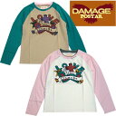 【599円均一】レディース ロンT 長袖 クロスストーン アメカジ フリーサイズ POSTAR DAMAGE ポスターダメージ 「4741-14」