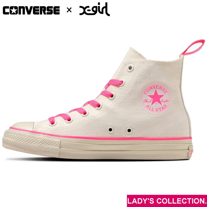 楽天M・STAGE【CONVERSE】オールスター （R） X－girl HI ホワイト CONVERSE ALL STAR （R） X-girl HI WHITE 白 ハイカット スニーカー レディースサイズ 31308970 1SD416