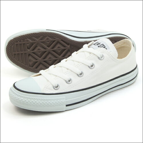 送料無料【CONVERSE】コンバース キャンバス オールスター カラーズ ロー ホワイト/ブラック レディース ローカット スニーカー オックス 白色 黒ライン 無地 限定配色 CANVAS ALL STAR COLORS OX WHITE/BLACK 1CJ606