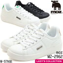 【moz】 モズ レディース ローカット スニーカー MZ-2962 ホワイト/ベージュ ホワイト/グリーン ブラック 白 茶 緑 黒 軽量 コート 厚底 北欧...