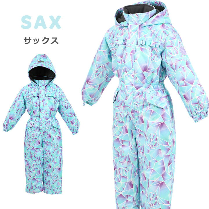 manhattan storeのスキーウェア キッズ 女の子 つなぎ 100cm 110cm 120cm 雪遊び スノーウェア 雪遊び ウエア ジャンプスーツ 中綿 ベビー スノーコンビ 撥水加工 サイズ調整機能付き 中綿入り 耐水圧2000mm フード付き スキ｜アングル3