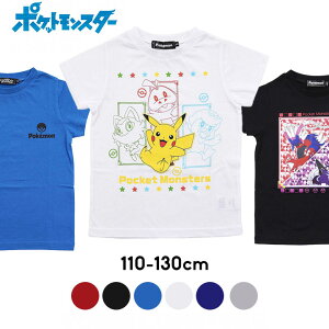 ポケットモンスター tシャツ 半袖 キッズ 男の子 女の子 110cm 120cm 130cm 子供服 トップス 半袖 キャラクター 白T 黒 バックプリント おしゃれ ポケモン 刺繍 幼稚園 保育園