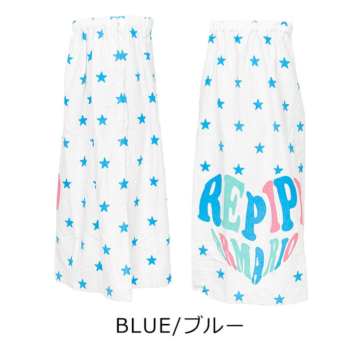 manhattan storeのレピピアルマリオ ラップタオル 100cm 約100cm丈 女の子 キッズ ジュニア レディース 巻きタオル repipi armario プール 海水浴 水泳小物 小学生 中学生 子供 プール授業 水遊び ガールズ おしゃれ かわいい｜アングル2