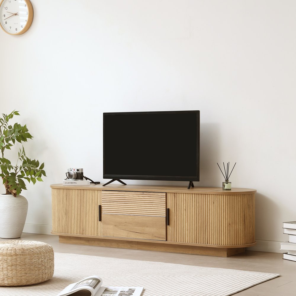 乐天商城 - 【幅150cm ナチュラル】テレビ台 ローボード 収納 木製 テレビボード テレビラック リビングボード おしゃれ 北欧 引出し収納 TV台 TVボード ロータイプ 棚 スリム 大容量