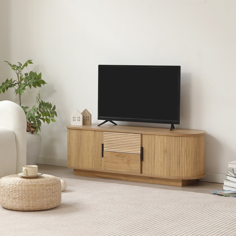 乐天商城 - 【幅120cm ナチュラル】テレビ台 ローボード 収納 木製 テレビボード テレビラック リビングボード おしゃれ 北欧 引出し収納 TV台 TVボード ロータイプ 棚 スリム 大容量