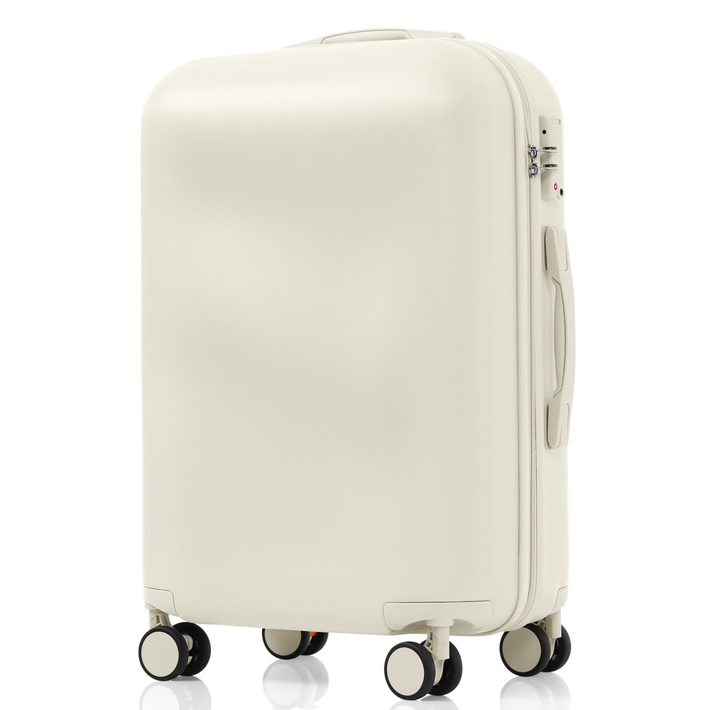 Suit Case - スーツケース Mサイズ 軽量 キャリーバッグ USBポート付き TSAロック フック ストッパー付き ダブルキャスター スムーズ 静音 静か 頑丈 海外 修学旅行 女性 4~7宿泊 suitcase