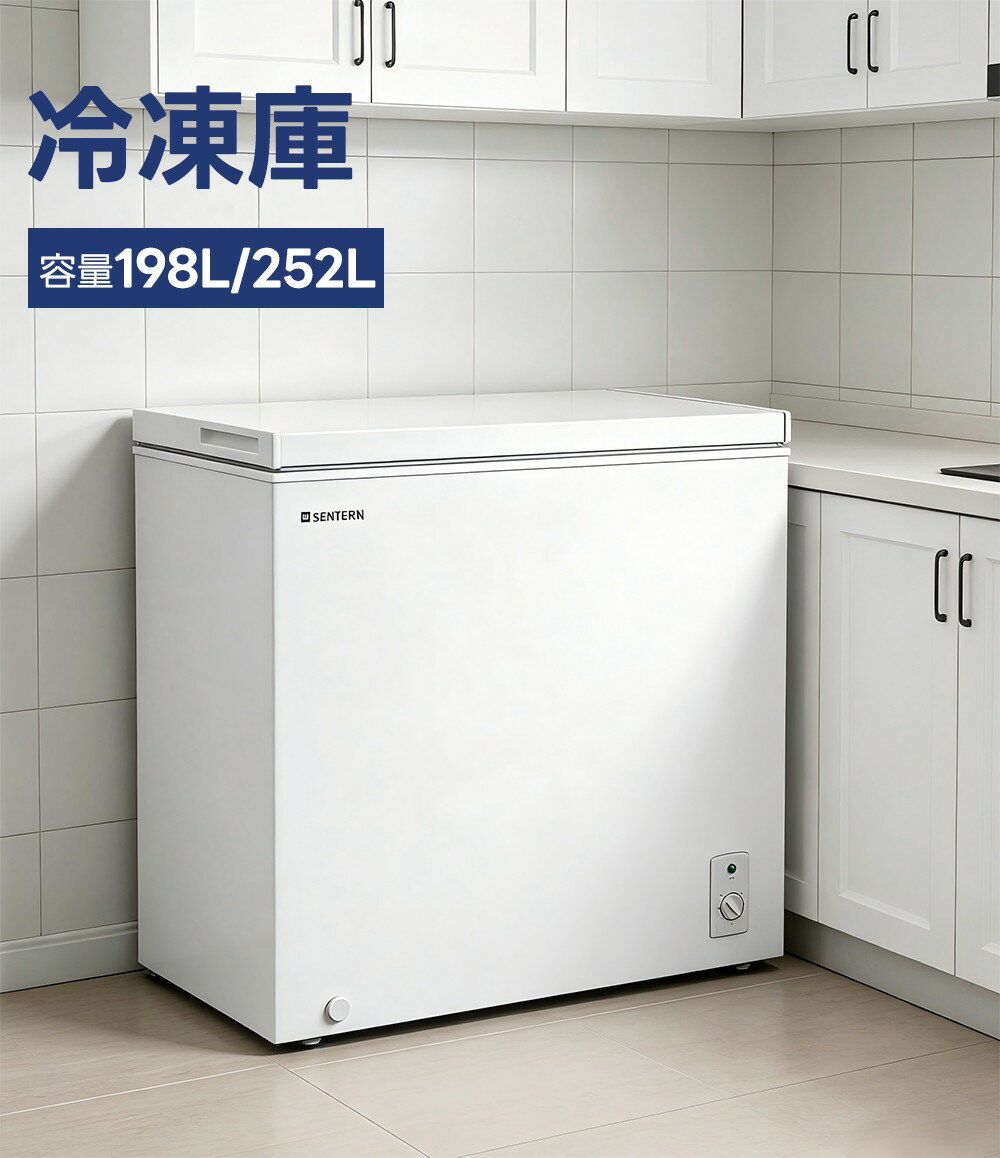 Drawer Type - 【198L/252L】冷凍庫 上開き 大型 家庭用 大容量 冷凍 バスケット 省エネ スリム 冷凍冷蔵庫 温度調整 氷 静音 冷凍食品 キッチン家電