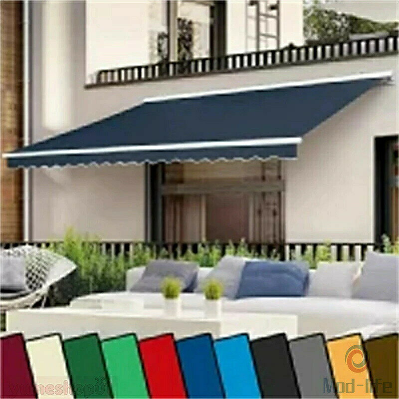 Sun Shades - 【2026新機能】 オーニングテント 、2m/2.5m/3m/4m/5m 格納式 つっぱり式 日よけ 目隠し 巻き取り式 サンシェード 簡単設置 工事不要 屋根パティオ、日除け 雨よけ UVカット 屋根オーニングテント 家庭用/商業用 簡単設置 日本語取扱説明書付き