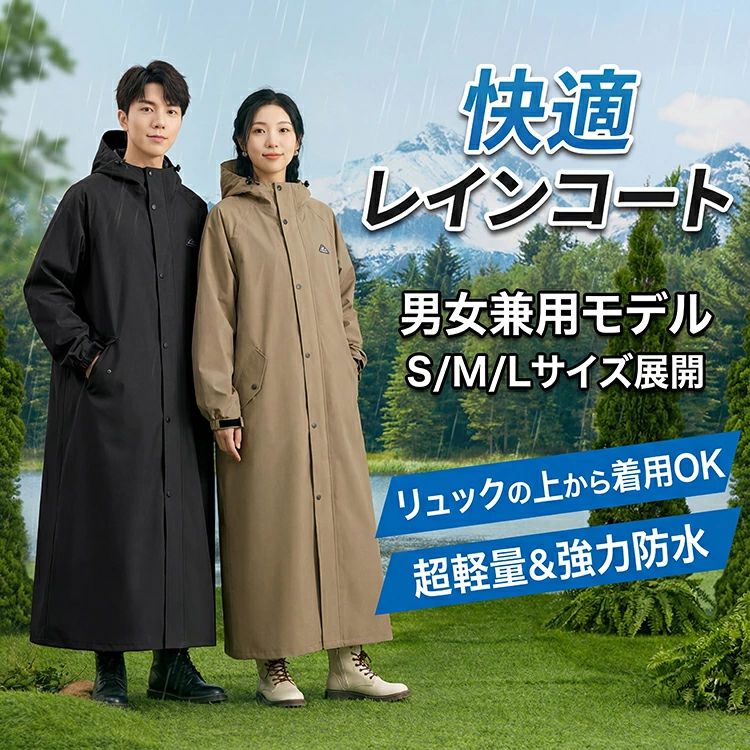 樂天商城 - レインコート 自転車 レインウェア レインコート レディース レインコートメンズ ロング丈 自転車 リュック対応 多機能 レインコート リ