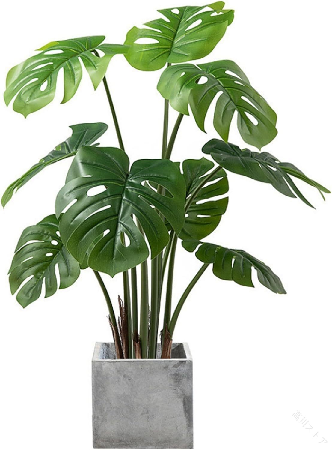 乐天商城 - 観葉植物 卓上 亀背竹 フェイクグリーン 鉢植え 造花 人工 120cm 80cm インテリアグリーン 置物 鉢植え 竹カゴ付き 人工観葉植物 北欧風 簡単世話いらず 水やり不要 ホーム 鉢栽植物 インテ