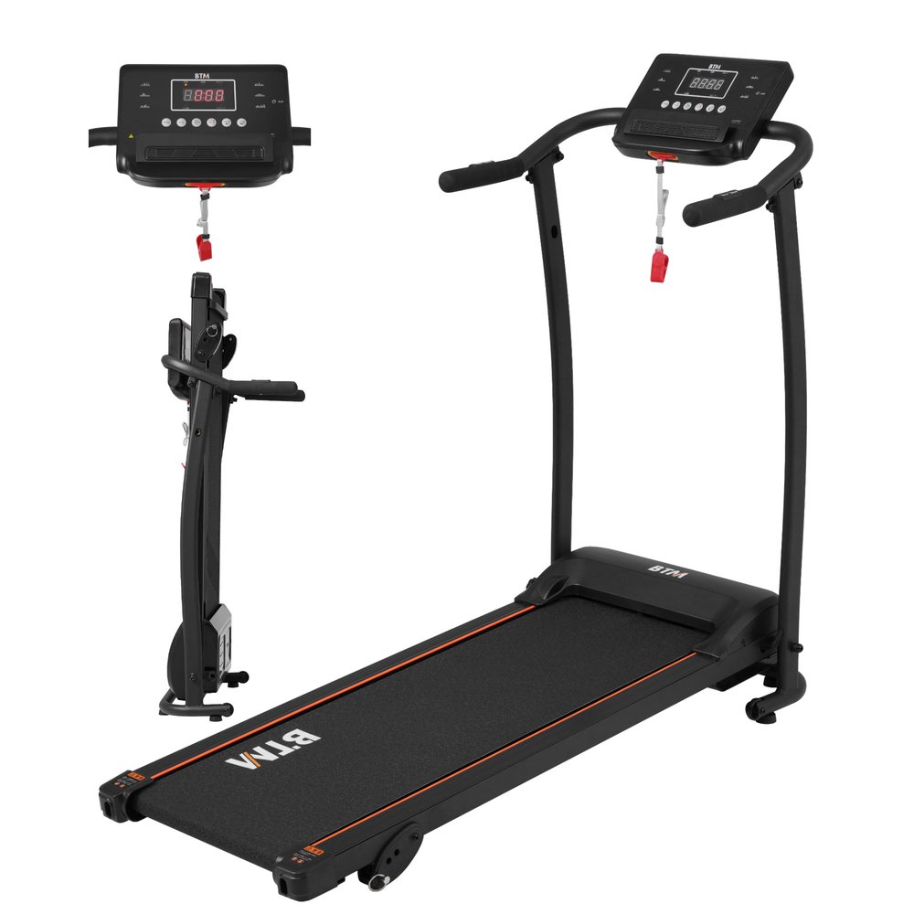 【商品詳細】製品情報商品名電動ランニングマシン　MAX10km/hサイズ●ベルト：幅102×奥行35cm●折畳：幅124×奥行58×高さ21cm●梱包：幅129×奥行64.5×高さ23.5cm重量●本体重量：約21kg●梱包重量：27kg●耐荷重：90kg材質●本体：スチール ●ホイールカバー：ABS ●メーター：ABS ●ベルト：EVA仕様●連続使用時間：約45分 ●原産国：中国【セールスポイント】【傾斜角度3段階】スピード調節と3段階の傾斜角度で、自宅にいながら集中してボディメイクが可能です。【速度調整1～10km/h】スピード調整は1~10km/h でスピード自由自在これ一台で、ゆっくりウォーキングからハードなランニングまで！家族でシェアもオススメ!!0.1km/h刻みで調節できるので、に合わせてお好みの速度に設定できます。1km/h リハビリ・軽めのお散歩に 5km/h　ちょっと早歩きに7km/h　ジョギングに 10km/h　ダイエット【使いやすい操作パネル】 誰にでも簡単に操作ができるようシンプルな機能に特化させました。使いこなせないなんて無駄な機能はありません。LEDディプレイ　LEDなので暗いところでも見やすい表示がくっきりと見やすいディプレイです。【35×102cmの広々走行面】ベルトサイズ： 幅約35cm 奥行き約102cm。連続使用時間はたっぷりの45分（※約）。【超静音＆衝撃吸収システム】外に出ないで静かに散歩する。5層ベルト ソフトドロップシステムで設計されているため、床を傷つける心配はありません。左右にはゴム制振装置がついています。衝撃を吸収し、騒音を減らすことができます。【コンパクト収納】折りたためて省スペース収納方式ソファー下収納可能：薄くて邪魔になりますん。シンプルで主張しすぎないデザイン。ソファー下に収納できます。【タブレットなどが置ける】スクリーン前には、スマートフォンやタブレットを置ける凹槽があります。トレーニング中も便利にデバイスを使用でき、快適な運動をサポートします。【AUX接続で音楽再生】AUXコード接続で音楽再生可能、音量はスマートフォンで調整できます。【心拍数の測定】ハンドルグリップを軽く握るだけで、心拍数を瞬時に確認できます。これにより、安全で効果的な運動が実現できます。【材質】Aluminium【サイズ】129 x 64.5 x 23.5 cm【重量】27 kg【商品詳細】製品情報商品名電動ランニングマシン　MAX10km/hサイズ●ベルト：幅102×奥行35cm●折畳：幅124×奥行58×高さ21cm●梱包：幅129×奥行64.5×高さ23.5cm重量●本体重量：約21kg●梱包重量：27kg●耐荷重：90kg材質●本体：スチール ●ホイールカバー：ABS ●メーター：ABS ●ベルト：EVA仕様●連続使用時間：約45分 ●原産国：中国【セールスポイント】【傾斜角度3段階】スピード調節と3段階の傾斜角度で、自宅にいながら集中してボディメイクが可能です。【速度調整1～10km/h】スピード調整は1~10km/h でスピード自由自在これ一台で、ゆっくりウォーキングからハードなランニングまで！家族でシェアもオススメ!!0.1km/h刻みで調節できるので、に合わせてお好みの速度に設定できます。1km/h リハビリ・軽めのお散歩に 5km/h　ちょっと早歩きに7km/h　ジョギングに 10km/h　ダイエット【使いやすい操作パネル】 誰にでも簡単に操作ができるようシンプルな機能に特化させました。使いこなせないなんて無駄な機能はありません。LEDディプレイ　LEDなので暗いところでも見やすい表示がくっきりと見やすいディプレイです。【35×102cmの広々走行面】ベルトサイズ： 幅約35cm 奥行き約102cm。連続使用時間はたっぷりの45分（※約）。【超静音＆衝撃吸収システム】外に出ないで静かに散歩する。5層ベルト ソフトドロップシステムで設計されているため、床を傷つける心配はありません。左右にはゴム制振装置がついています。衝撃を吸収し、騒音を減らすことができます。【コンパクト収納】折りたためて省スペース収納方式ソファー下収納可能：薄くて邪魔になりますん。シンプルで主張しすぎないデザイン。ソファー下に収納できます。【タブレットなどが置ける】スクリーン前には、スマートフォンやタブレットを置ける凹槽があります。トレーニング中も便利にデバイスを使用でき、快適な運動をサポートします。【AUX接続で音楽再生】AUXコード接続で音楽再生可能、音量はスマートフォンで調整できます。【心拍数の測定】ハンドルグリップを軽く握るだけで、心拍数を瞬時に確認できます。これにより、安全で効果的な運動が実現できます。【材質】Aluminium【サイズ】129 x 64.5 x 23.5 cm【重量】27 kg