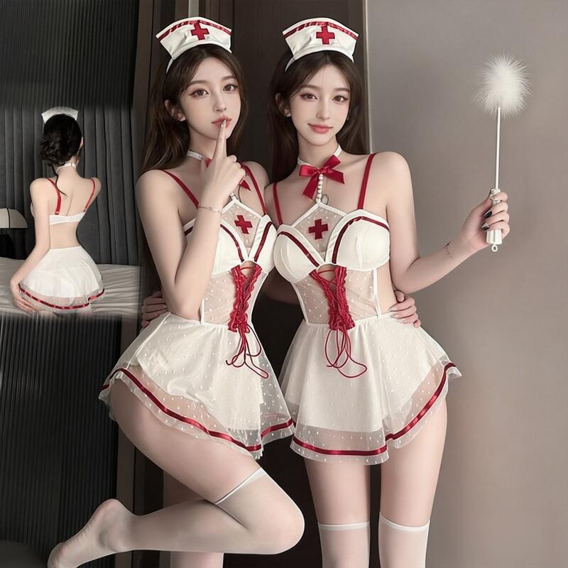 Halloween cosplay disfraz de nariz uniforme adulto mujer dulce gran tamaño sexy dama disfraz médico enfermera médico evento fiesta fotos personalidad