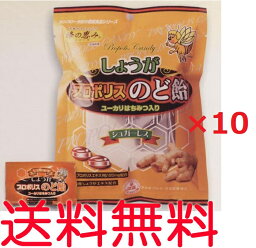 生姜（しょうが）プロポリス入りのど飴　80g ×10袋サンフローラ キャンディー 代引可 送料無料