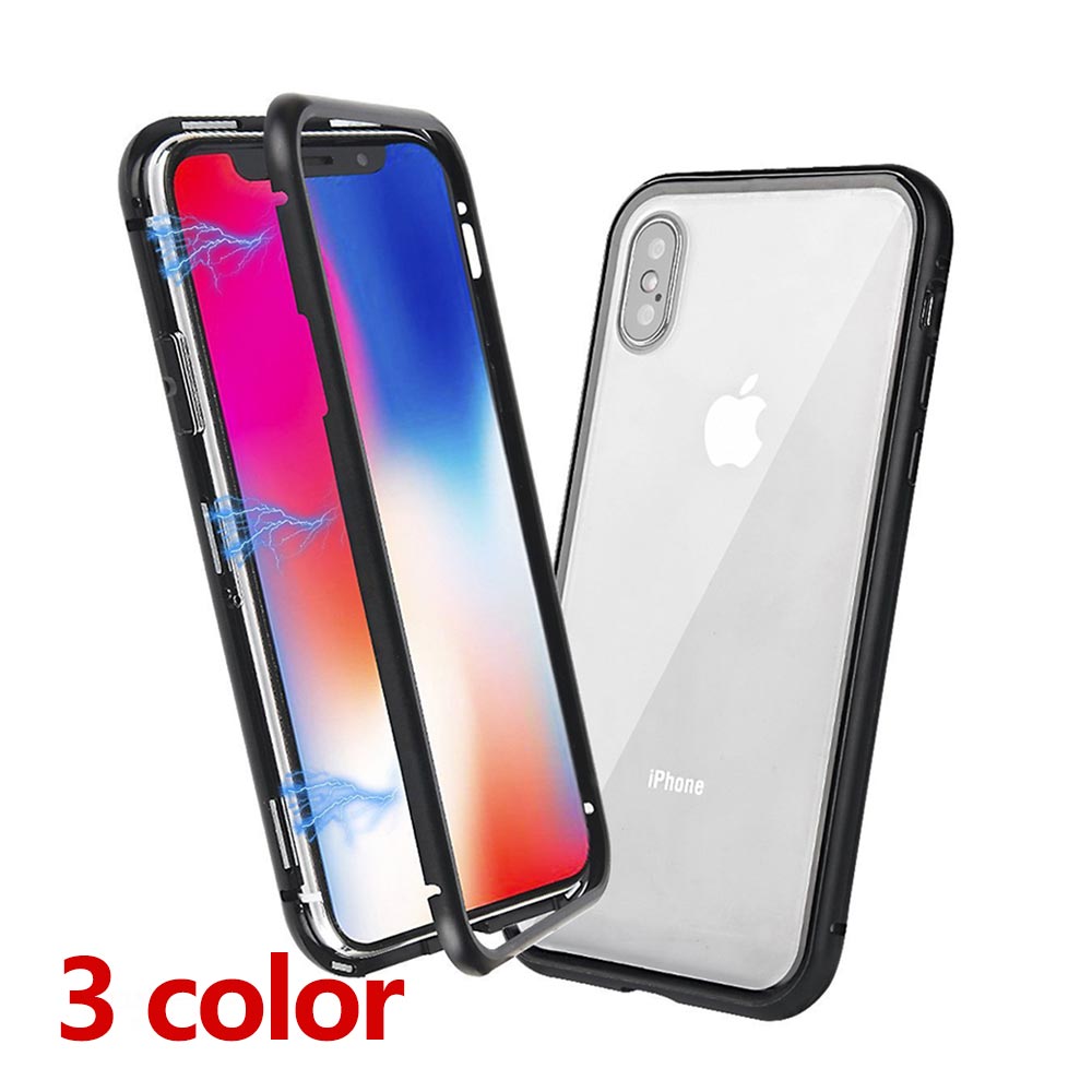 iPhone XR iPhone XS iPhone XS Max ケース iPhone8 Plus iPhone X iPhone 8 / 7 ケース iPhone 8 / 7 Plus スマホケース iPhoneX アルミバンパー 磁気 金属フレーム磁力で接続 ワイヤレス充電対応 【メール便送料無料】