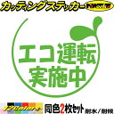 ドラレコ おもしろ ステッカー エコ運転実施中 2-2(2枚1セット)カッティングステッカー 全12色 車 あおり運転 煽り運転 対策 おしゃれ かわいい 目立...