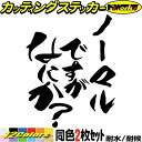 おもしろ ステッカー ノーマルですがなにか? (2枚1セット)カッティングステッカー 全12色 ワンポイント カスタム アピール ギャグ ネタ 面白い ツール ...