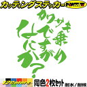 バイク ステッカー カワサキ 乗りですがなにか？ (2枚1セット) カッティングステッカー 全12色(120mmX95mm) ジェットスキー フェンダー ヘルメット 漢 アウトドア 防水 耐水 転写 切り文字 シール