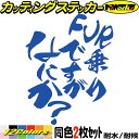 バイク ステッカー FJR 乗りですがなにか? (2枚1セット)カッティングステッカー 全12色 FJR1200 スクリーン ツール ボックス ケース かっこい...