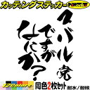 車 おもしろ ステッカー スバル党ですがなにか? (2枚1セット)カッティングステッカー 全12色 ワンポイント カー用品 ボックス 面白い レボーグ インプレ...