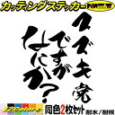 車 バイク 鈴菌 ステッカー スズキ党ですがなにか？ (2枚1セット) カッティングステッカー 全12色(120mmX95mm) ワンポイント 文字 ヘルメット エブリィ ハスラー ジムニー アウトドア 防水 耐水 転写 切り文字 シール