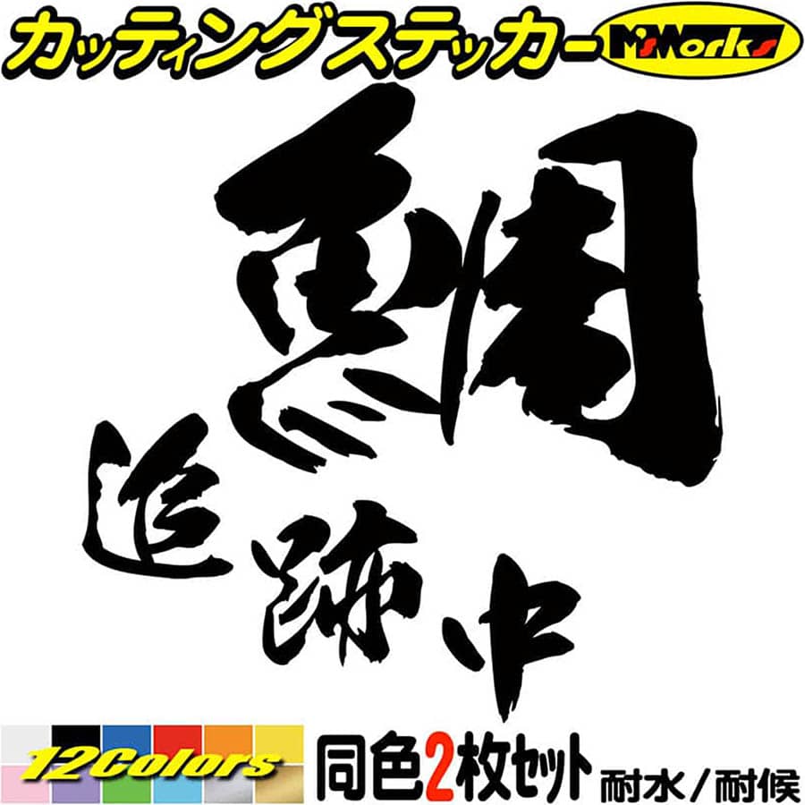 釣り ステッカー 鯛 追跡中 ( タイ 釣り ) (2枚1セット) ・2 カッティングステッカー 全12色(95mmX95mm..