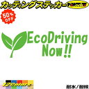 【 楽天スーパーSALE 50%OFF 】 おもしろ ドラレコ ステッカー EcoDrivingNow ( エコドライブ ) 1-7カッティングステッカー 全12色 車 あおり運転 煽り運転 対策 防止 おしゃれ かわいい ボックス ガラス 法定 速度 遵守 自動車 おもしろ 防水 耐水 デカール ユニーク