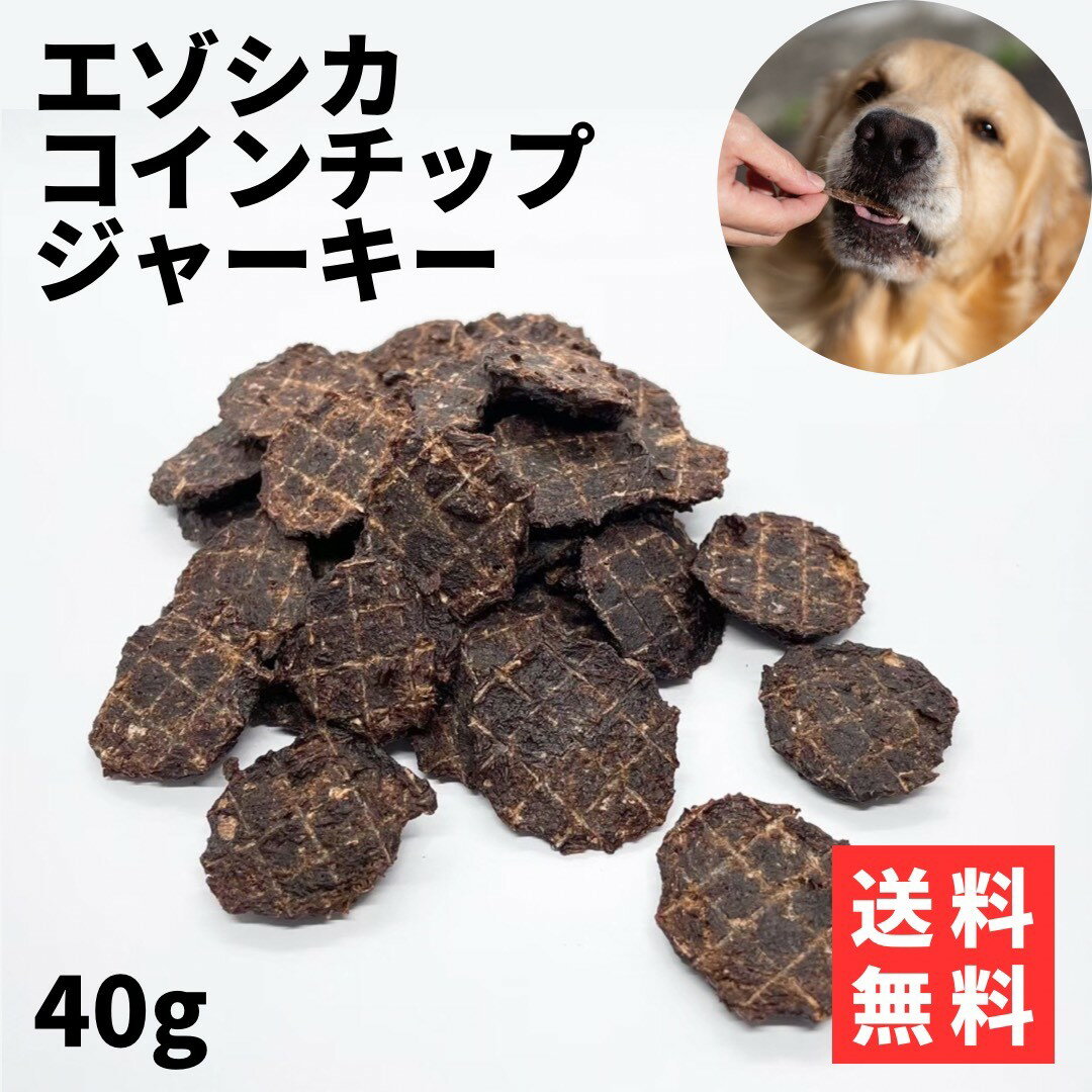 〈鹿肉 コインチップ ジャーキー 40g〉 エゾ鹿チップ 鹿肉ジャーキー 無添加 鹿ジャーキー 犬ジャーキー 犬 おやつ 鹿肉 エゾシカ ジャーキー エゾシカ肉 犬用 鹿肉おやつ 蝦夷 鹿 肉 チップ エゾ鹿 犬のおやつ 犬用おやつ 犬のえさ 犬の餌 大型犬 小型犬