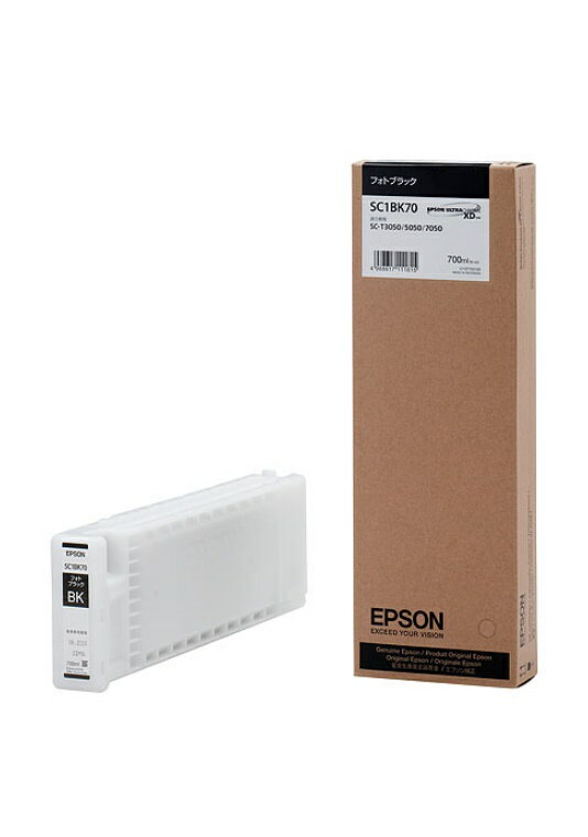 EPSON エプソンインクカートリッジ(ブラック)　SC1BK70(1個)【純正品】［送料無料］北海道/沖縄県への配送は不可 1