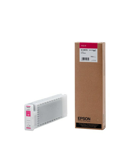 EPSON エプソンインクカートリッジ(マゼンタ)　SC3M70(1個)【純正品】［送料無料］北海道/沖縄県への配送は不可