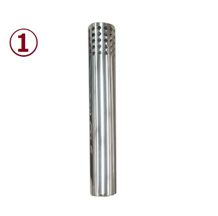 薪ストーブ　煙突パーツ各種（トップ用/ジョイント用/ボトム用/90度）径57mm 長さ：325mm /90°＝130mm